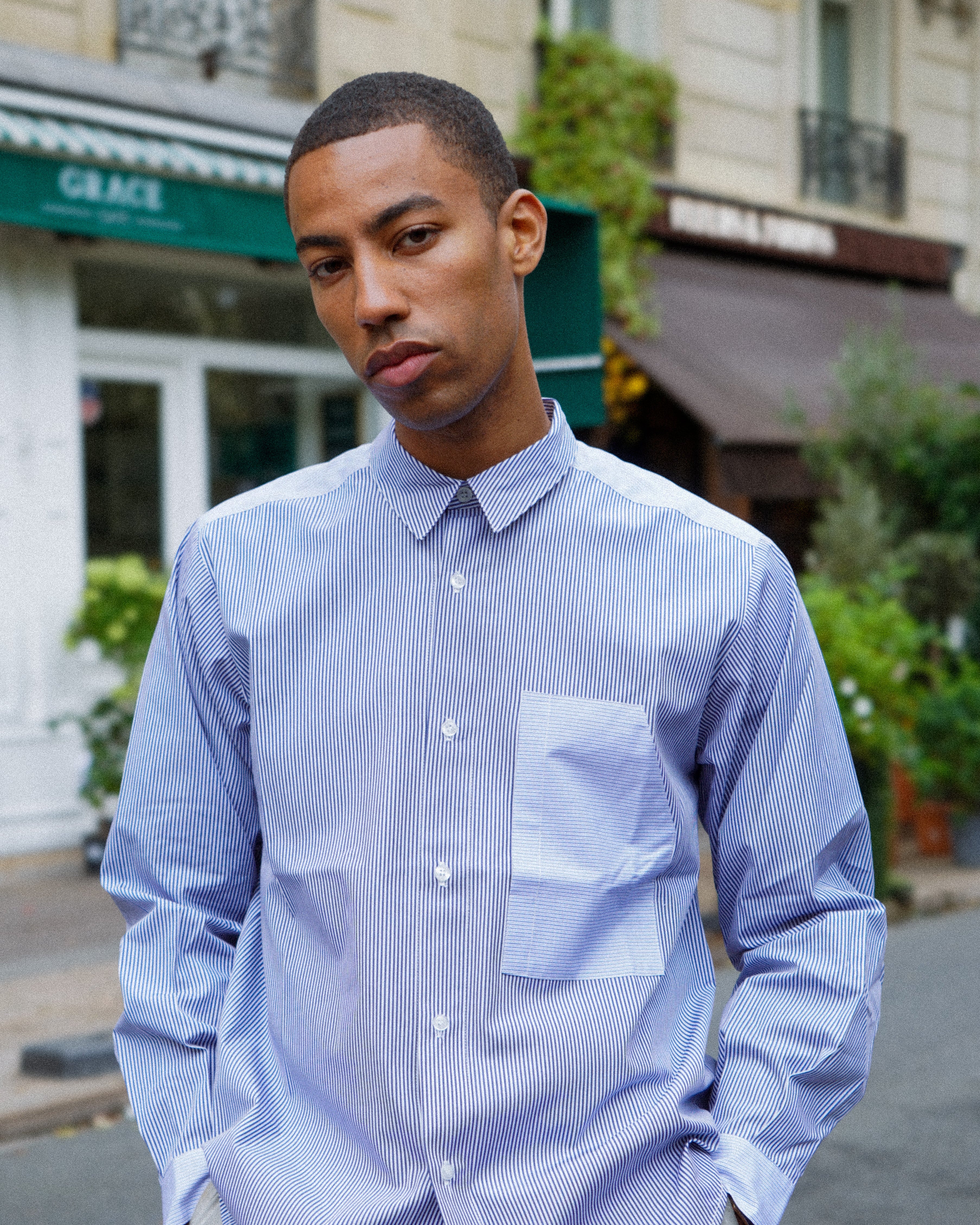 Contrast Shirt Navy