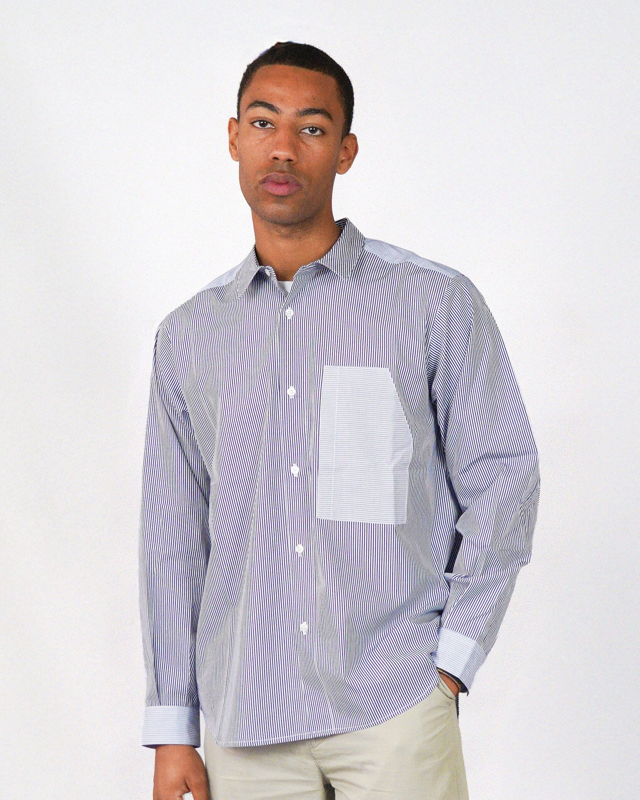 Contrast Shirt Navy